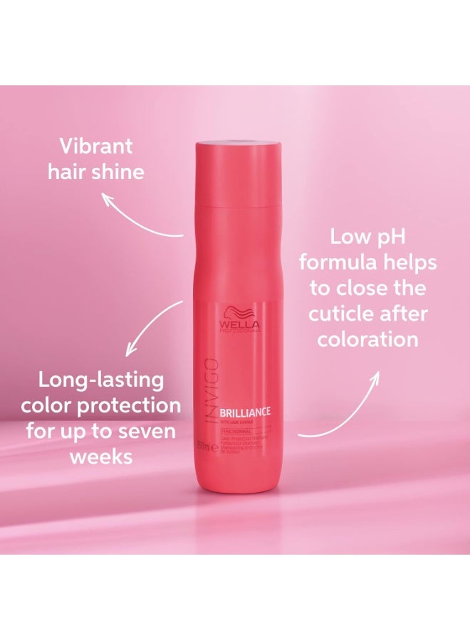 ويلا Wella Professionals Invigo Brilliance Shampoo & Conditioner Set, Color Protection & Color Vibrancy for Fine/Normal Hair, Retail Sizes 18.5 fl oz - Image 2