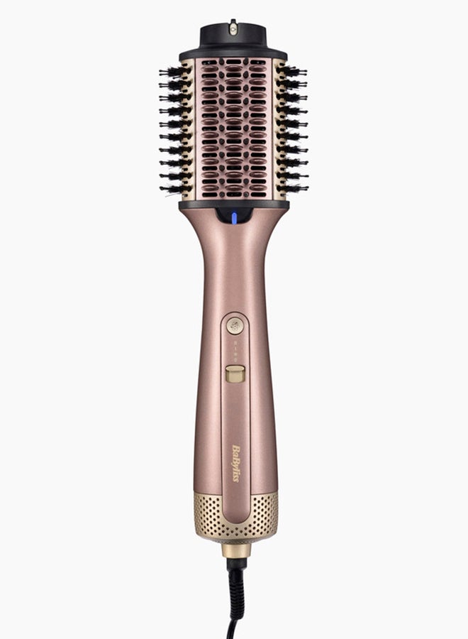 BaByliss 3-in-1 Hot Air Styling Brush, Wet to Dry Hair with Powerful Ionic Technology, Smooths, Volumizes & Straightens Thick, Curly or Frizzy Hair Gold 1.04 kilogram - Image 1