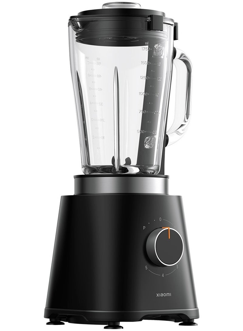 Xiaomi Xiaomi High-Performance Blender, 1.75L, 600W, 21000 RPM, 5-Speed with Pulse, Glass Jar, 217x199x443mm, Includes Measuring Cup, Lid, Base 1750 ml 600 W MLLJ001CM-1A black - Image 4