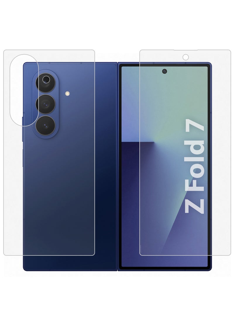 MARGOUN 2Packs Dual Guard Ceramic Screen Protector For Samsung Galaxy Z Fold 7 – Full Inner And Outer Display PET Protection Clear-2  - Image 5