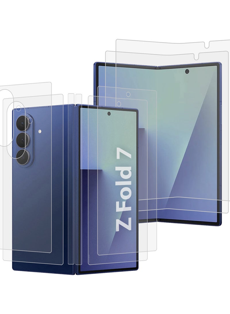 MARGOUN 2Packs Dual Guard Ceramic Screen Protector For Samsung Galaxy Z Fold 7 – Full Inner And Outer Display PET Protection Clear-2  - Image 1