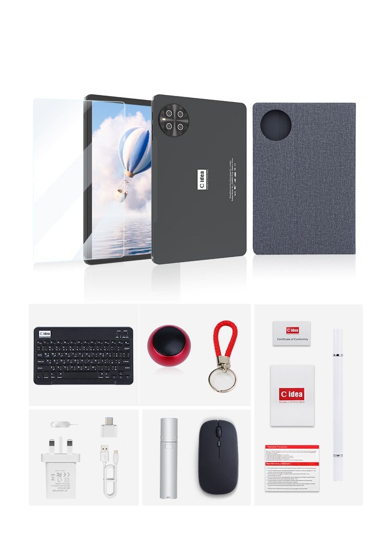 سي آيديا C idea 10.1 Inches Tablet, 5G Latest Android Tablet  RAM 8GB ROM 1TB with Dual SIM,10000mAh Battery With Bluetooth Keyboard, Mouse and Pen CM8800plus-grey - Image 1