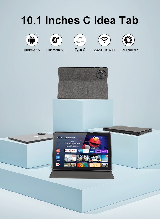 سي آيديا C idea 10.1 Inches Tablet, 5G Latest Android Tablet  RAM 8GB ROM 1TB with Dual SIM,10000mAh Battery With Bluetooth Keyboard, Mouse and Pen CM8800plus-grey - Image 2