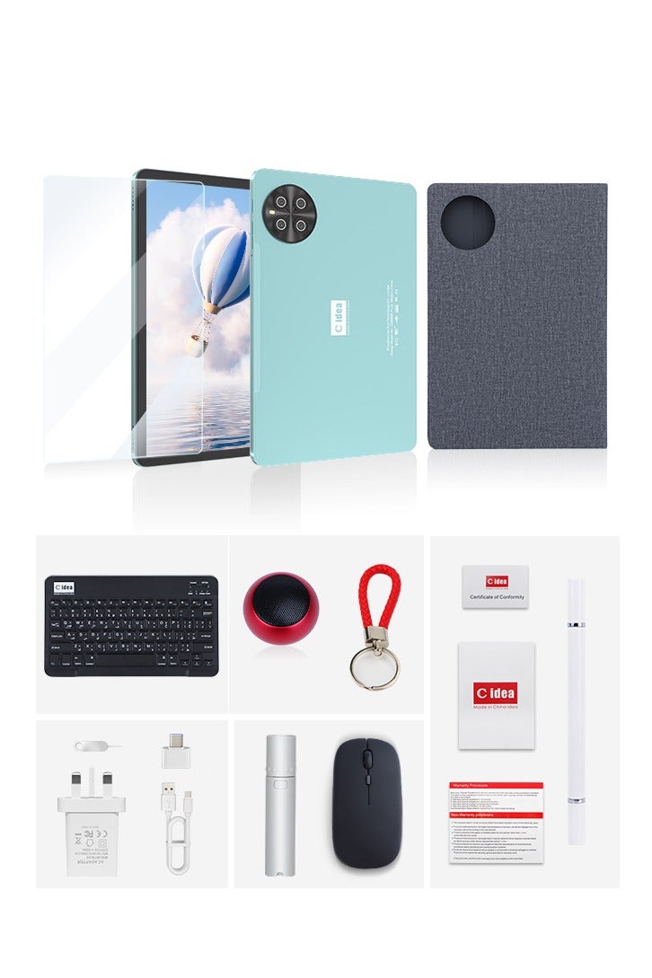 سي آيديا C idea 10.1 Inches Tablet, 5G Newest Android Tablet RAM 8GB ROM 1TB with Dual SIM,10000mAh Battery With Bluetooth Keyboard, Mouse and Pen CM8800plus-blue - Image 1