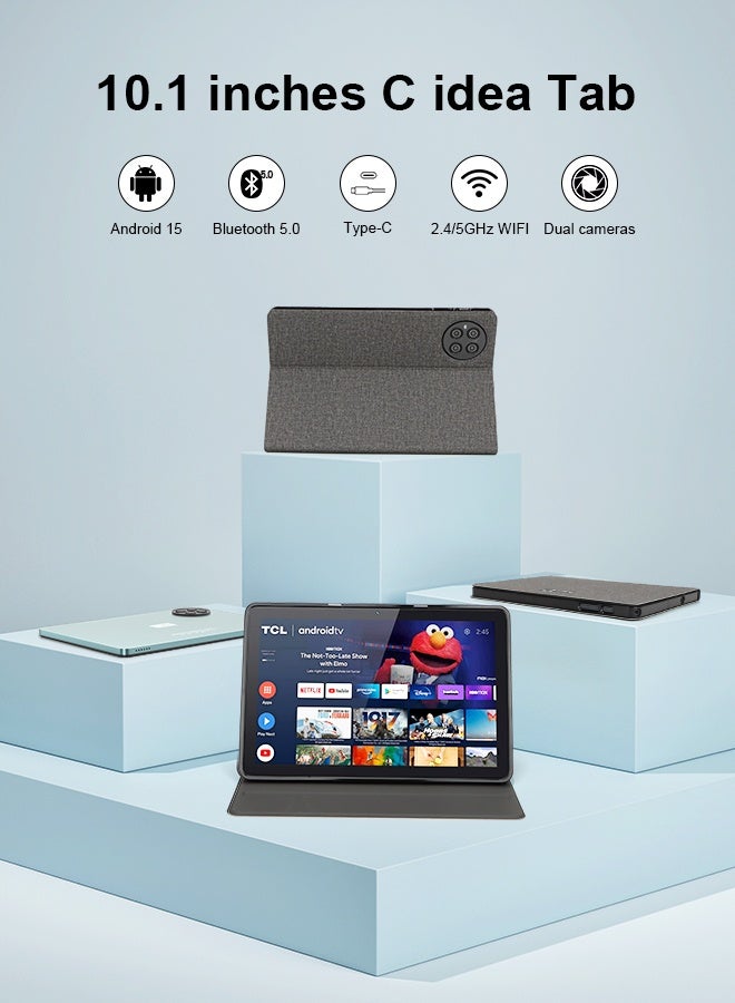 سي آيديا C idea 10.1 Inches Tablet, 5G Newest Android Tablet RAM 8GB ROM 1TB with Dual SIM,10000mAh Battery With Bluetooth Keyboard, Mouse and Pen CM8800plus-blue - Image 2