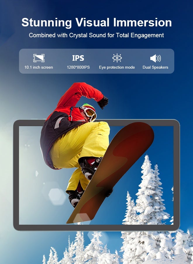 سي آيديا C idea 10.1 Inches Tablet, 5G Newest Android Tablet RAM 8GB ROM 1TB with Dual SIM,10000mAh Battery With Bluetooth Keyboard, Mouse and Pen CM8800plus-blue - Image 5