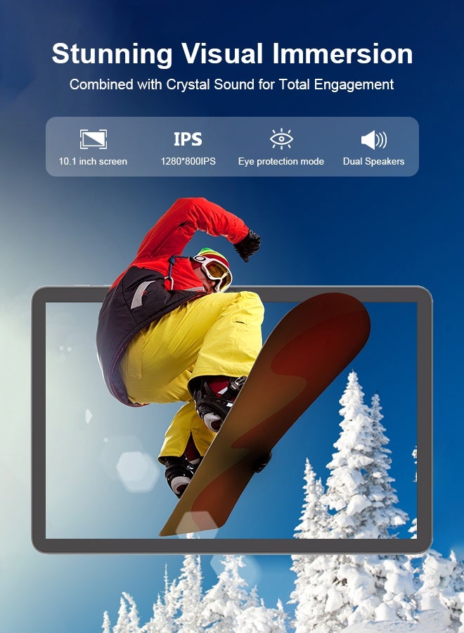 سي آيديا C idea 10.1 Inches Tablet, 5G Latest Android Tablet  RAM 8GB ROM 1TB with Dual SIM,10000mAh Battery With Bluetooth Keyboard, Mouse and Pen CM8800plus-silver - Image 5