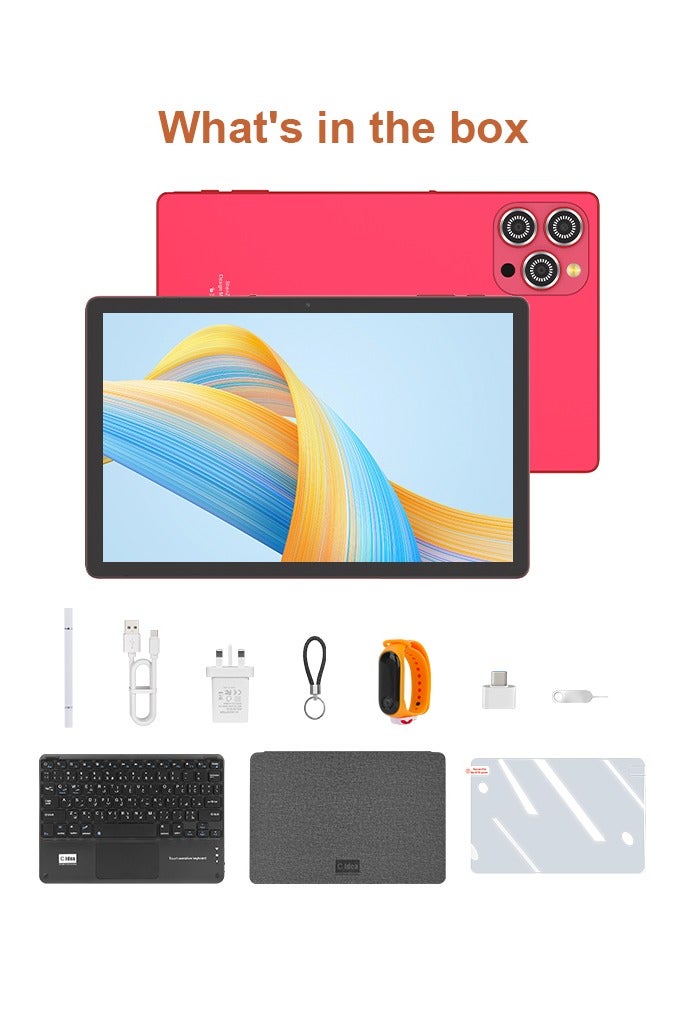 C Idea Tablet 10.36 Inch , WIFI Android Tablet Pc with 8GB+1TB, 2K Screen Educational Tablet with keyboard and Pen CM10016plus red - Image 1