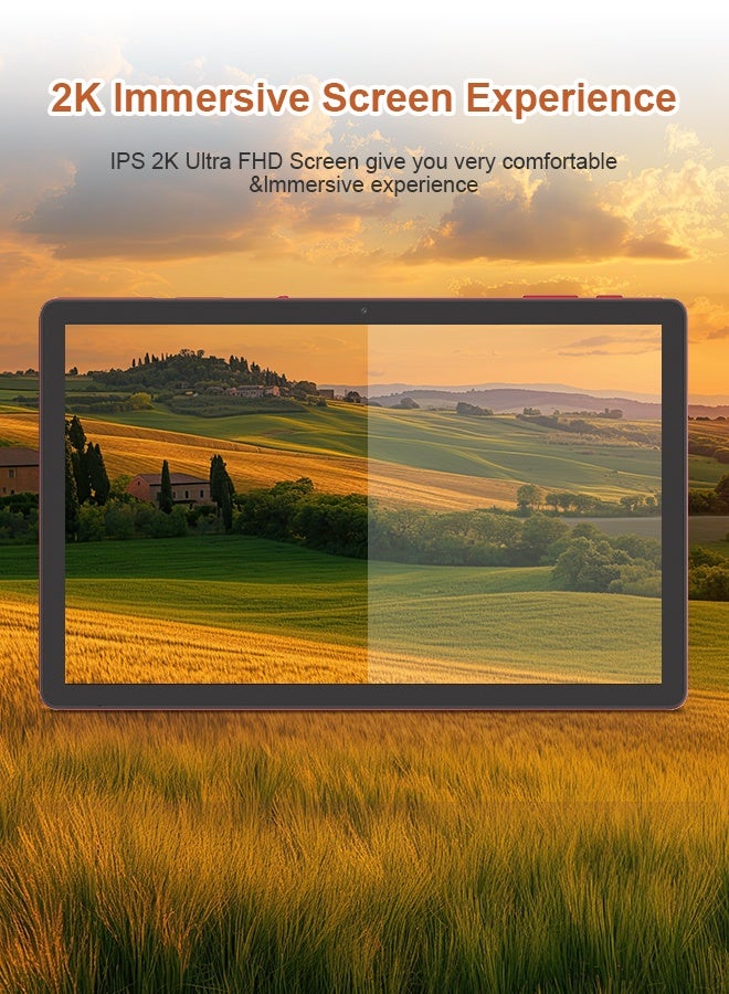 C Idea Tablet 10.36 Inch , WIFI Android Tablet Pc with 8GB+1TB, 2K Screen Educational Tablet with keyboard and Pen CM10016plus red - Image 4