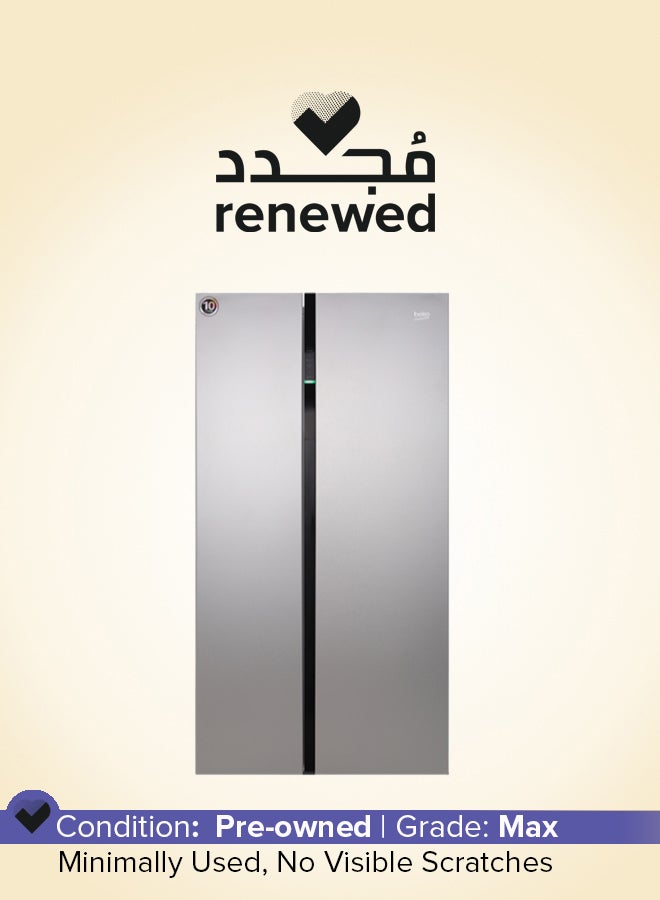 Beko Renewed - 631L Side by Side Refrigerator 220 kW GN163120IZIE Silver - Image 1
