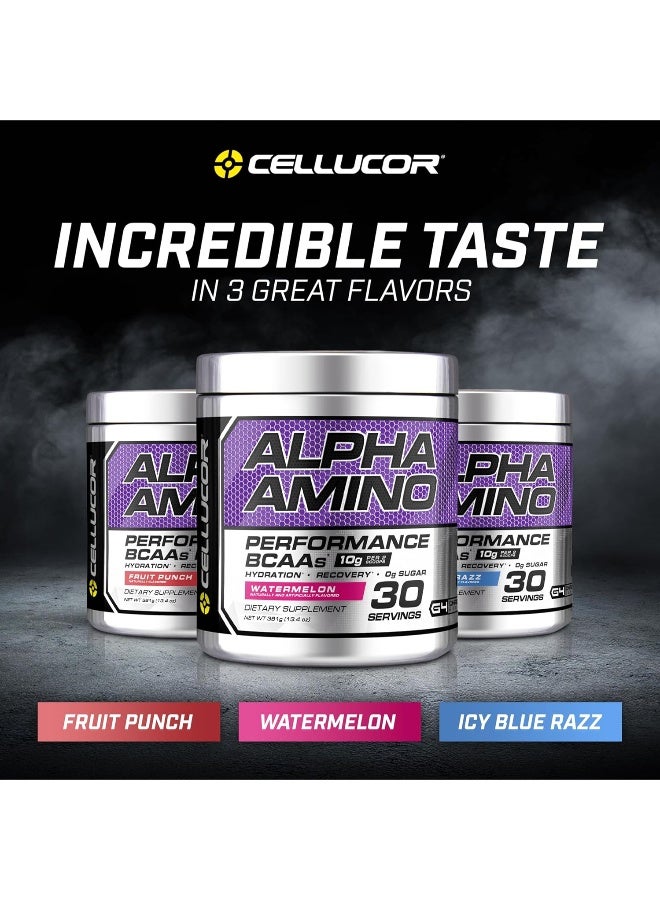 سيلوكور مسحوق استعادة الأحماض الأمينية الأساسية و BCAA من Cellucor Alpha Amino، نكهة البطيخ، 30 حصة - Image 5
