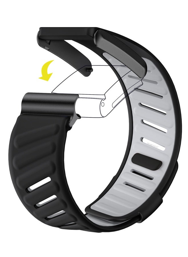 MARGOUN Sports Strap Compatible with Whoop 5.0 Soft and Breathable Silicone Strap Adjustable Replacement Wristbands for Whoop 5.0 Band black - Image 5