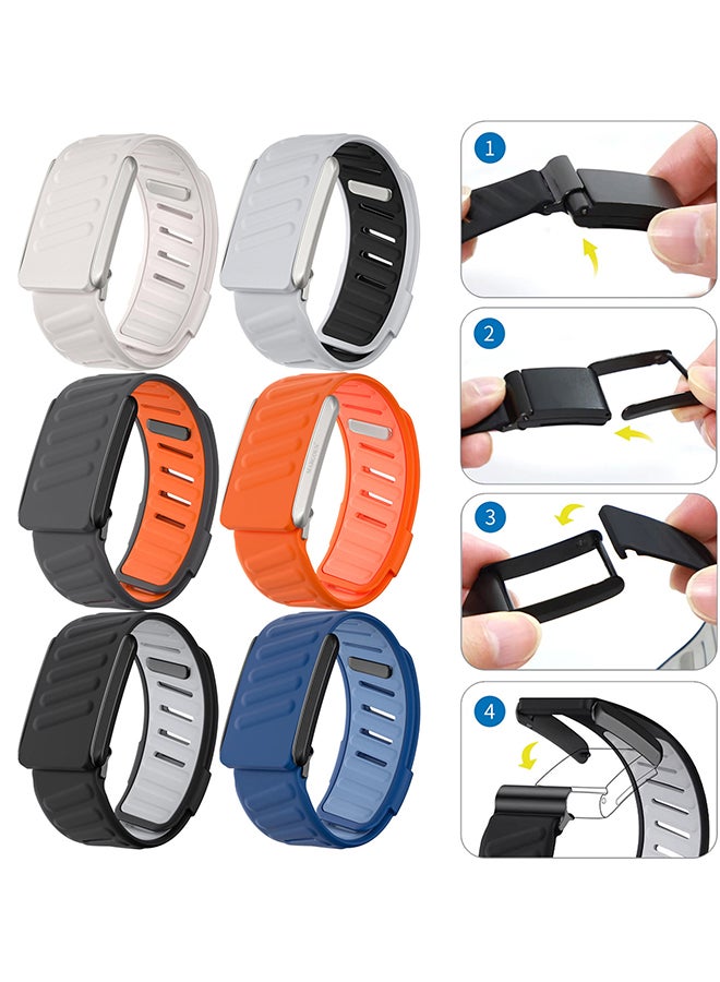 MARGOUN Sports Strap Compatible with Whoop 5.0 Soft and Breathable Silicone Strap Adjustable Replacement Wristbands for Whoop 5.0 Band orange - Image 2