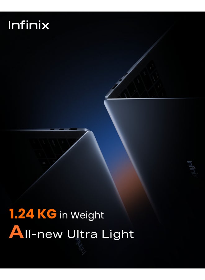 Infinix INBOOK Air Laptop With 14-Inch WUXGA (1920x1200) Display, Core i5-1235U Processor/8GB RAM DDR5/512GB SSD/Windows 11 Home/Intel Iris XE Graphics/ English/Arabic Grey - Image 3