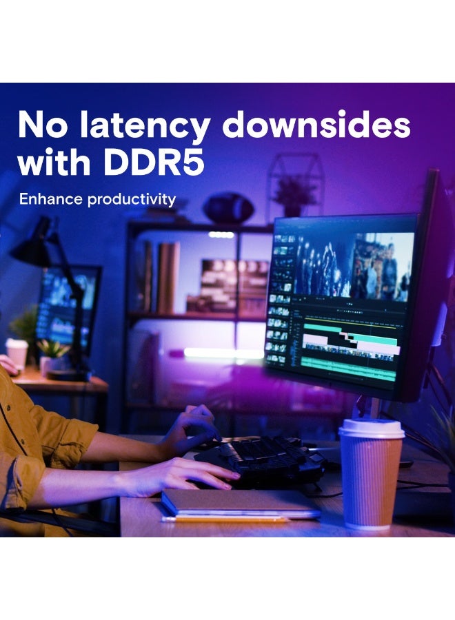 crucial 32GB DDR5 5600MHz UDIMM Desktop RAM, CL46 1.1V, Unbuffered, Non-ECC, Dual Rank, XMP 3.0 & AMD EXPO Support, On-Die ECC, 288-Pin, JEDEC Standard, Micron Chip | CT32G56C46U5 - Image 4