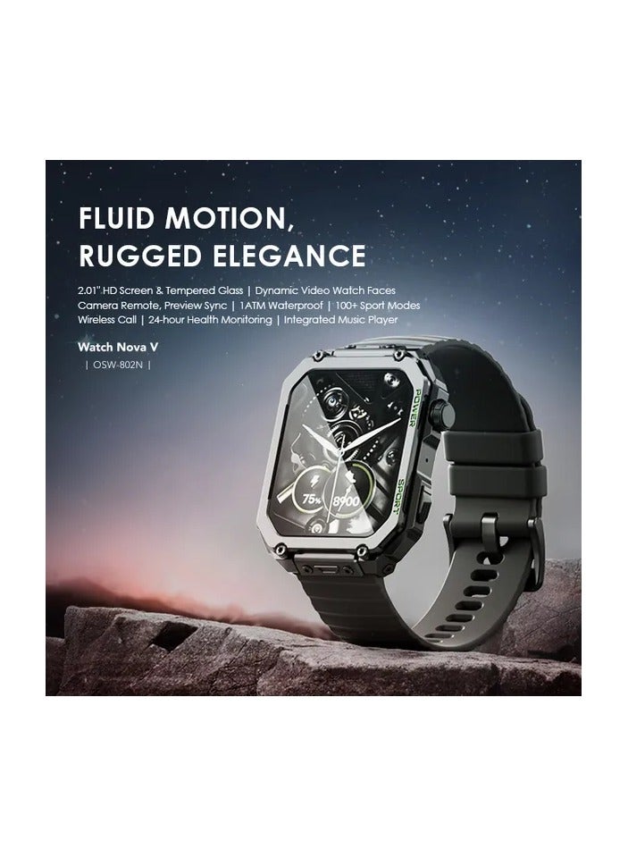 Oraimo Watch Nova V 2.01" HD Video Watch Faces SmartWatch Black - Image 2