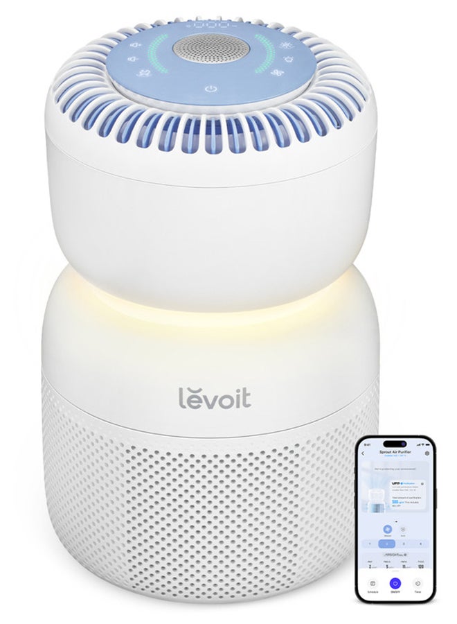 LEVOIT Sprout Air Purifier for Baby with White Noise Sound Machine and Blue-Light-Free Night Light, HEPA Filter with 5 Air Quality Monitor - Image 1