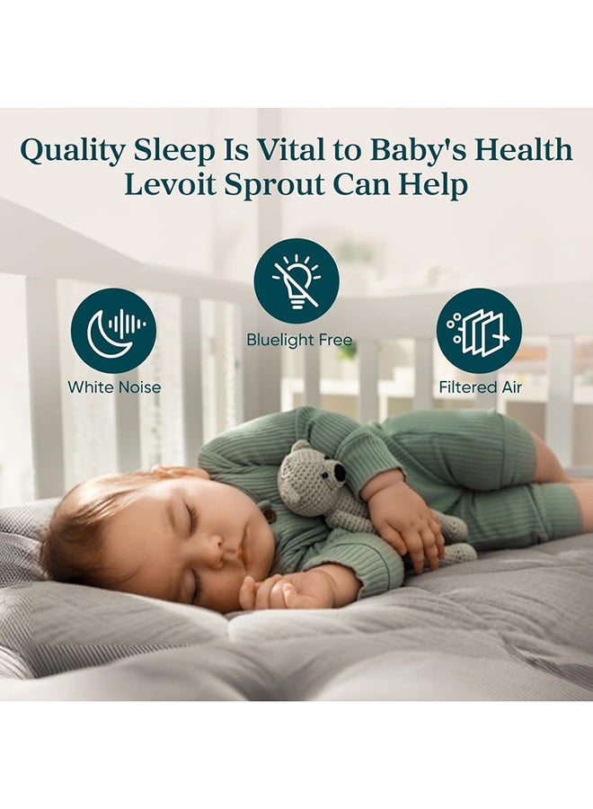 LEVOIT Sprout Air Purifier for Baby with White Noise Sound Machine and Blue-Light-Free Night Light, HEPA Filter with 5 Air Quality Monitor - Image 3