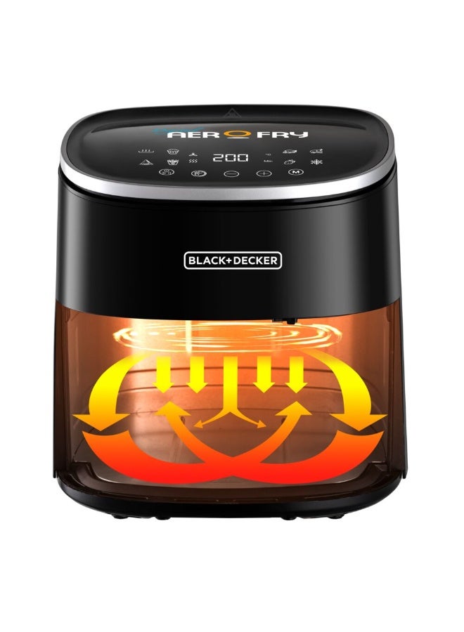 بلاك اند ديكر 8-In-1 Digital AerOfry With Window 4.2 L 1300 W AF4210-B5 Black - Image 4