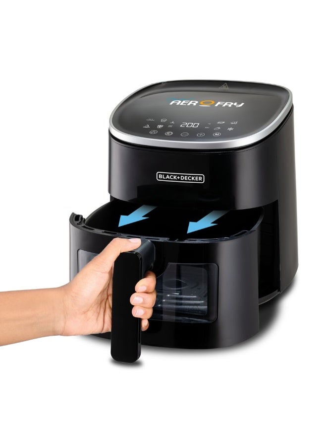بلاك اند ديكر 8-In-1 Digital AerOfry With Window 4.2 L 1300 W AF4210-B5 Black - Image 3