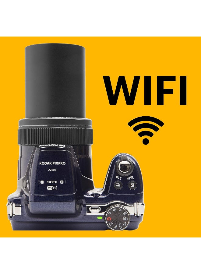 Kodak Pixpro AZ528-16 Mpixel Digital Bridge Camera, 52x Optical Zoom, Optical Stabilizer, 3-inch LCD Display, 1080p Full HD Video, Li-Ion Battery - Midnight Blue - Image 4