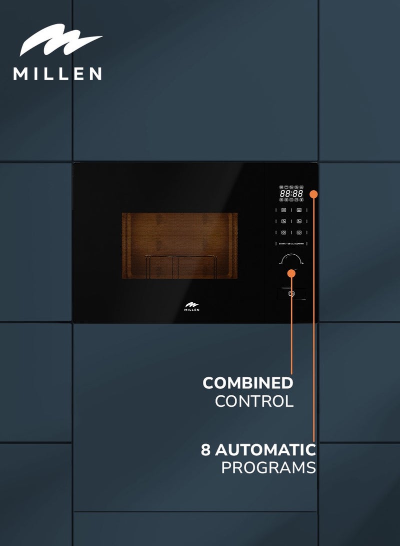 MILLEN MILLEN Microwave Oven, 20L, 3 Y Warranty, Glass Finish, Touchscreen & Knob Controls, 800W Microwave Power, 1000W Grill Power, 8 Automatic Programs, MBW 381 BL 20 L 800 W MBW 381 BL Black  - Image 3