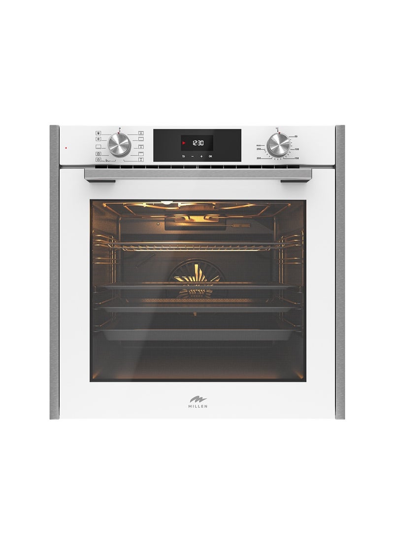 MILLEN MILLEN Built In Electric Oven, 10 Cooking Modes, 81L - 3 Years Warranty, SCHOTT Inner Glass, MEO 6005 WH 81 L 3260 W MEO 6005 WH White - Image 1