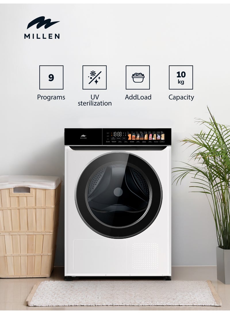 MILLEN MILLEN 10kg Front Load Heat Pump Dryer – 3Y Warranty,Smart, Efficient & Gentle Drying, MDM10WD 10 kg МDM10WD white  - Image 2