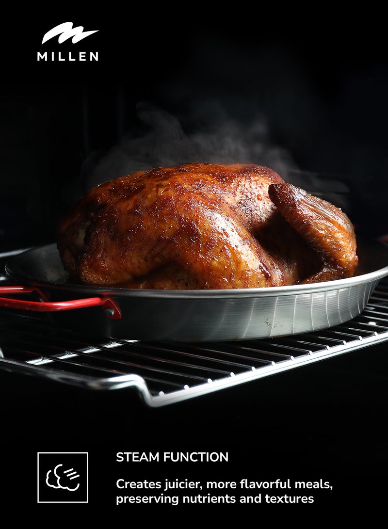 MILLEN 60cm Built In Electric Combi Steam Oven, 38 Smart Recipes, 50L - 3Y Warranty, MEOS 451 BL Black - Image 3