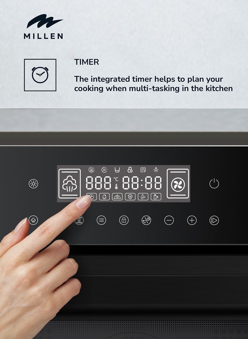 MILLEN 60cm Built In Electric Combi Steam Oven, 38 Smart Recipes, 50L - 3Y Warranty, MEOS 451 BL Black - Image 4