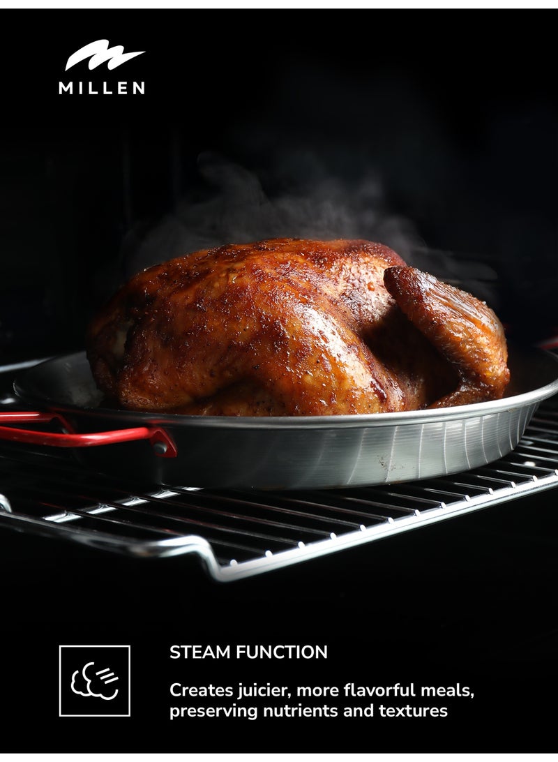 ميلين فرن بخاري كهربائي مدمج 60 سم مع شاشة TFT، 56 وصفة ذكية، 66 لتر - ضمان 3 سنوات - Image 3