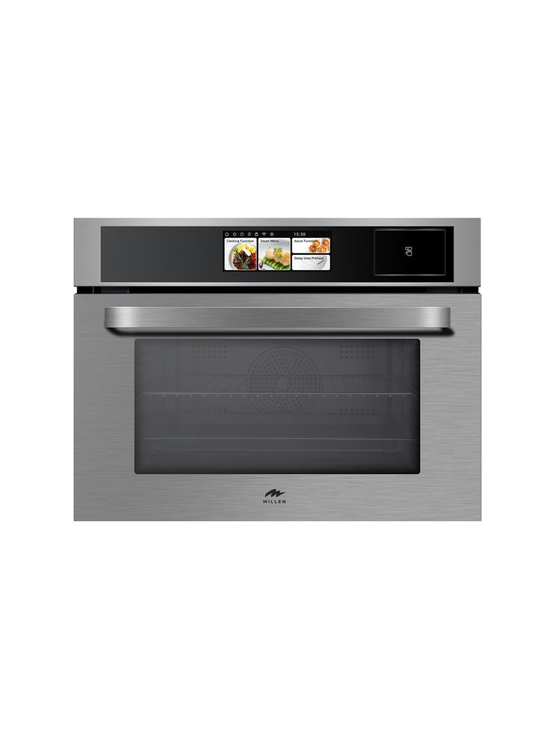 MILLEN MILLEN 60cm Built In Electric Combi Steam Oven with TFT Display, 56 Smart Recipes, 47L - 3Y Warranty, MEOS 455 IX MEOS 455 IX Stainless Steel  - Image 2