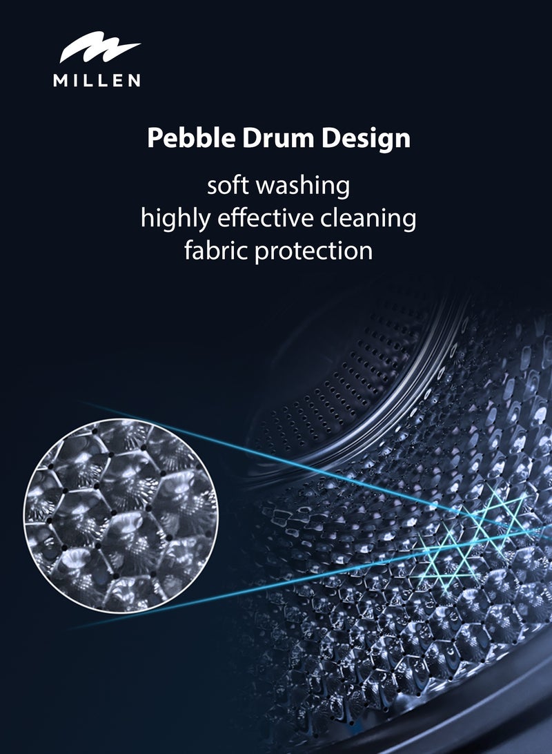 ميلين غسالة تحميل أمامي 12 كجم - ضمان 3 سنوات، محرك عاكس، سعة كبيرة، ذكية وقوية - Image 5