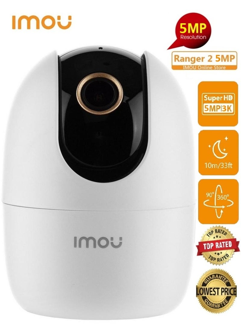 IMOU Ranger 2 5MP 3K Wifi Camera Built-in mic Siren 360° Degree, Human Detection, Two-way Talk - Image 1