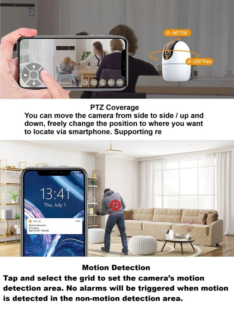 IMOU Ranger 2 5MP 3K Wifi Indoor Camera Built-in mic Siren 360 degree Coverage Mobile Alert Human Detection, Night Vision, Smart tracking Cloud - Image 2