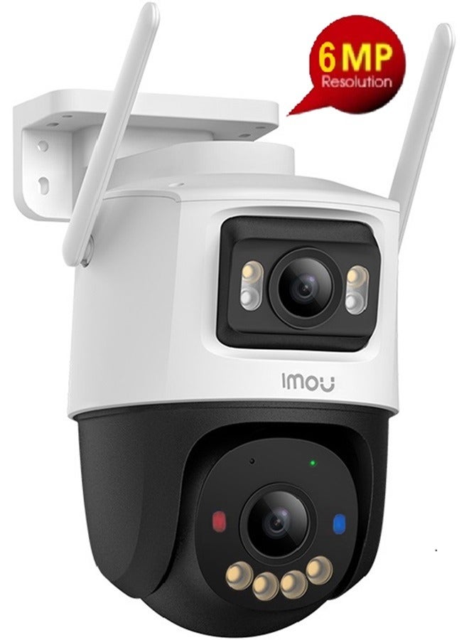 IMOU Dual Lens Outdoor WiFi Surveillance Camera, 6MP Resolution (3MP+3MP), Color Night Vision up to 30m, AI Person/Vehicle Detection, Automatic PT Tracking, Two-Way Audio, IP66 - Image 1