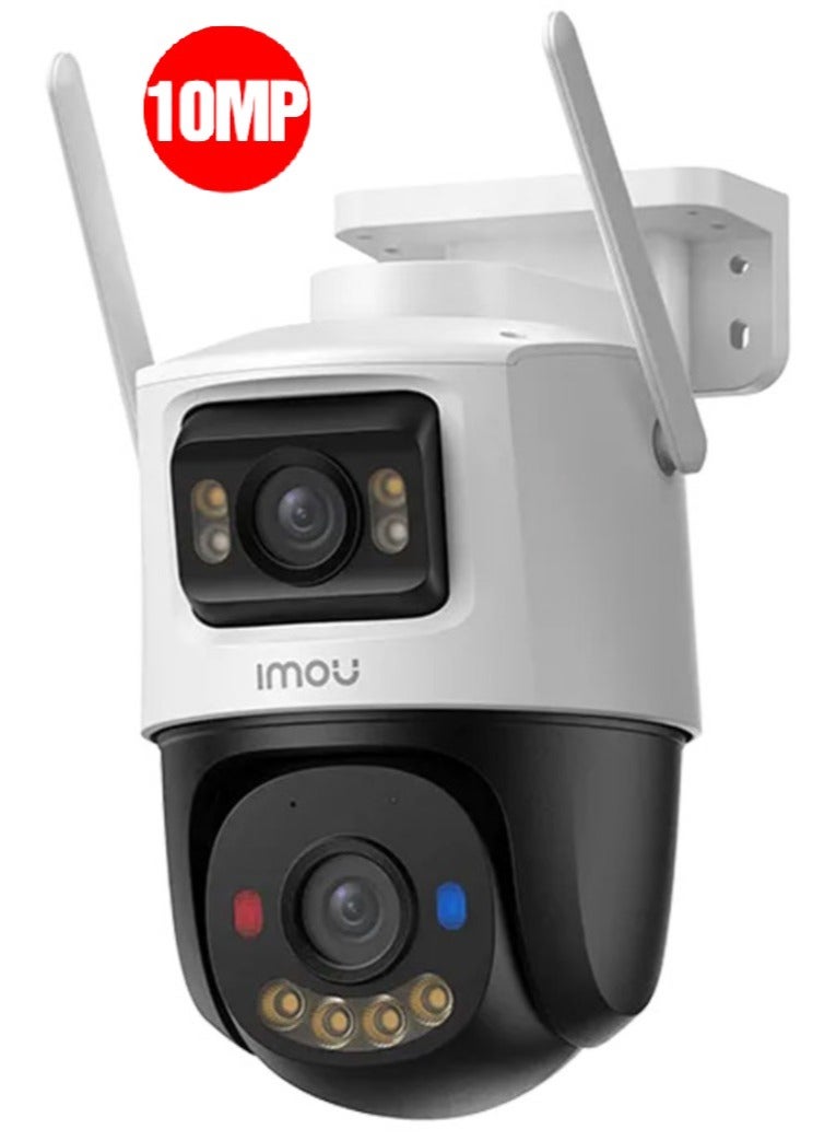 IMOU Cruiser Dual Lens 10MP 3K Outdoor WiFi Surveillance Camera, Resolution (5MP fixed lens and 5MP PT lens), Color Night Vision up to 30m, AI Person/Vehicle Detection, Automatic PT Tracking, Two-Way Audio, IP66 (IPC-S7XEN-10M0WED) - Image 1