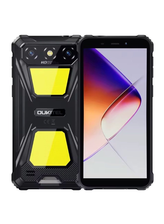 أوكيتل هاتف G5 الذكي المتين مع أضواء تخييم مزدوجة 16GB(4+12) +128GB 6300mAh 5MP 13MP 6" HD - أسود - Image 1