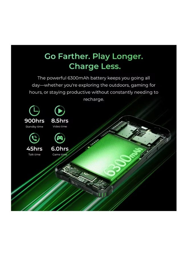 أوكيتل هاتف G5 الذكي المتين مع أضواء تخييم مزدوجة 16GB(4+12) +128GB 6300mAh 5MP 13MP 6" HD - أسود - Image 4