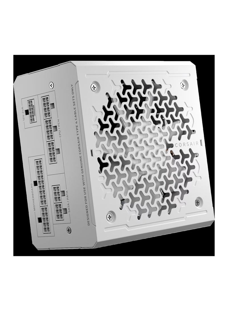 CORSAIR RMe Series RM750e 750W 80 Plus Gold Fully Modular ATX 3.0 Power Supply, Low Noise, PCIe 5.0 Ready, 12VHPWR Cable, Modern Standby, Zero RPM Fan Mode, Dual EPS12V, Rifle Bearing Fan, White | CP-9020292-UK - Image 1