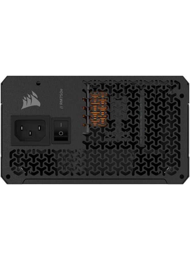 كورسير RM1000e 1000W 80+ Gold Fully Modular ATX 3.1 Power Supply, PCIe 5.1 Ready with 600W 12V-2x6 Cable, Low Noise Zero RPM Fan Mode, Compact 140mm Design, Rifle Bearing Fan, 105°C Rated Capacitors, Black | CP-9020297-UK - Image 3