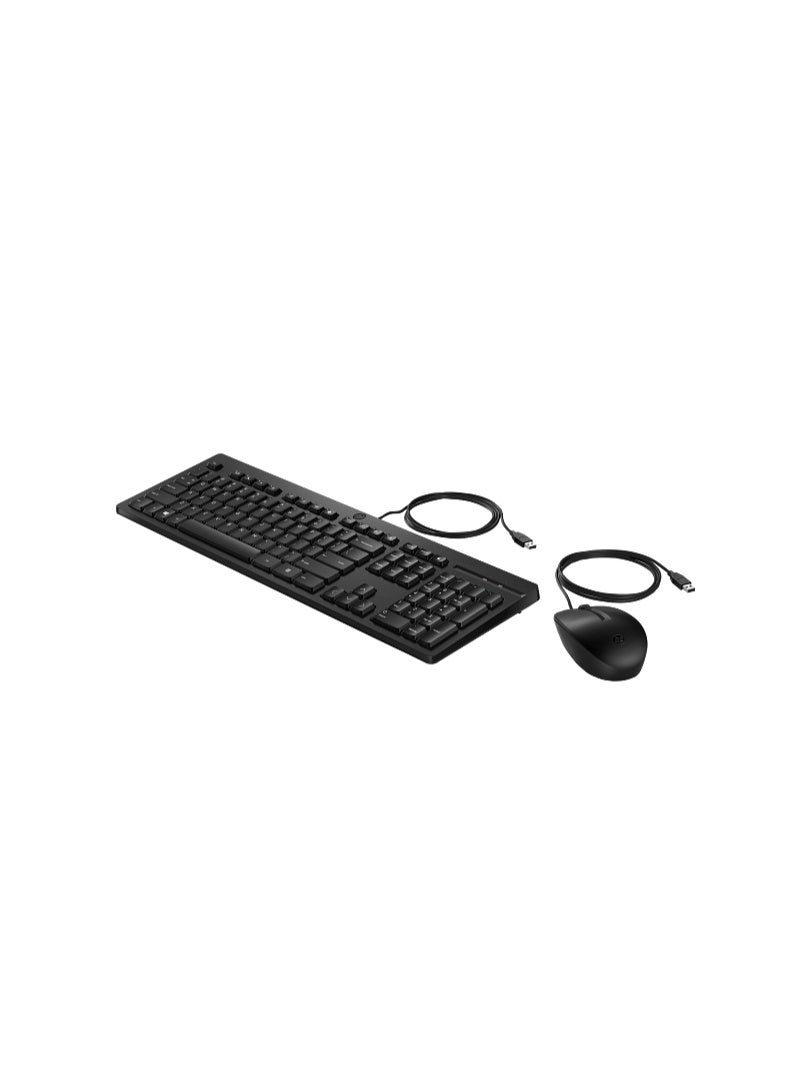 HP 225 Wired Mouse and Keyboard Combo G2 black - Image 1