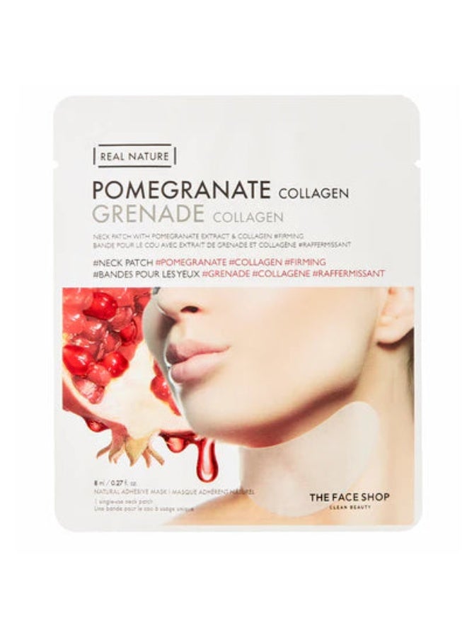 THE FACE SHOP Real Nature Neck Patches || With Pomegranate And Collagen || To Reduce The Appearance Of Fine Lines white - Image 1