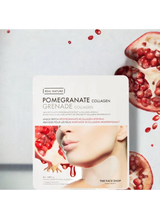 THE FACE SHOP Real Nature Neck Patches || With Pomegranate And Collagen || To Reduce The Appearance Of Fine Lines white - Image 2