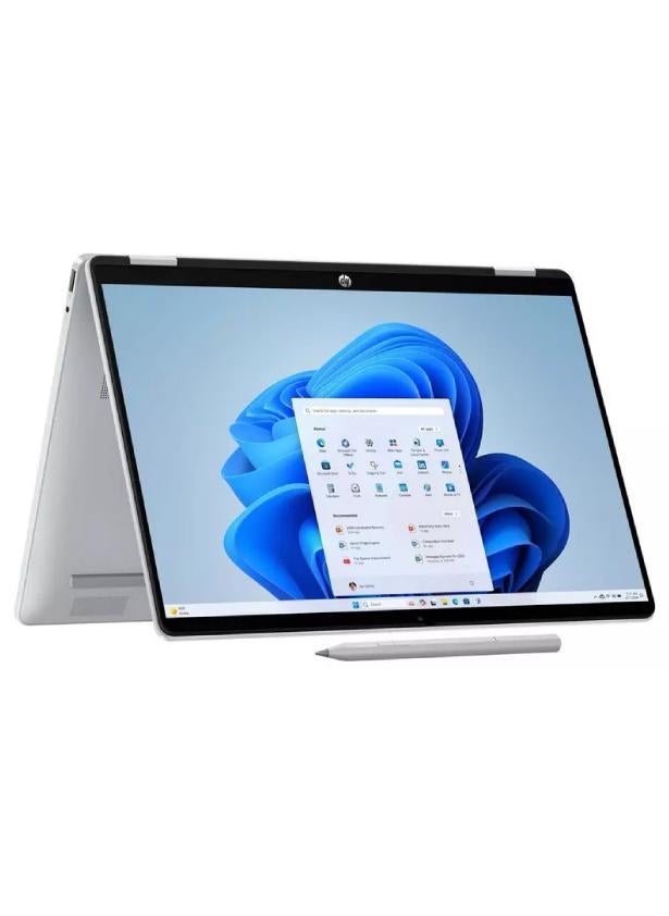 HP OmniBook 5 Flip x360 Laptop With 14 Inch WUXGA (1920x1200) Display, Core i3-100U Processor/8GB RAM DDR5/512GB SSD/ English/Arabic Glacier Silver - Image 1