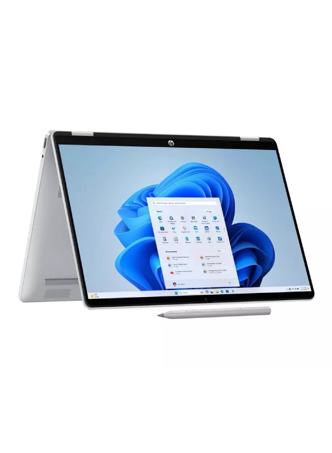 HP OmniBook 5 Flip x360 Laptop With 14 Inch WUXGA (1920x1200) Display, Core i3-100U Processor/8GB RAM DDR5/512GB SSD/ English/Arabic Glacier Silver - Image 1