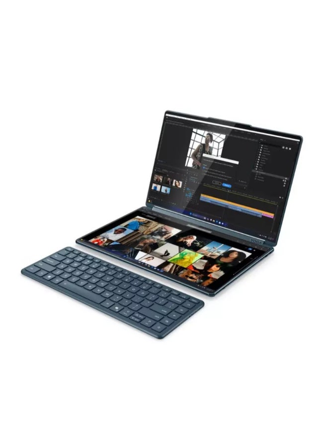 Lenovo Yoga Book 9 14IAH10  Convertible Laptop With 14 Inch OLED (2880x1800) Display, Core Ultra 7 255H Processor/32GB RAM DDR5/1TB SSD/Windows 11/Intel Arc Graphics/ English/Arabic Tidal Teal - Image 1