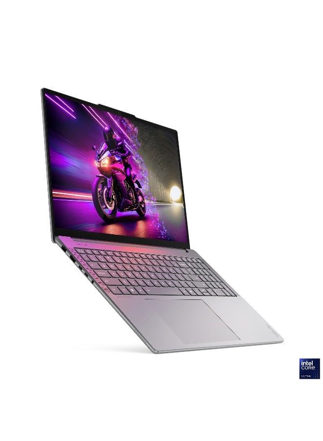 لينوفو Yoga Pro 9 16IAH10 Laptop With 16 Inch Touch OLED Display 120Hz, Intel Core Ultra 9-285H Processor/32GB RAM DDR5/1TB SSD/8GB Nvidia GeForce RTX 5060 Graphics/Windows 11/ English/Arabic Luna Grey - Image 2