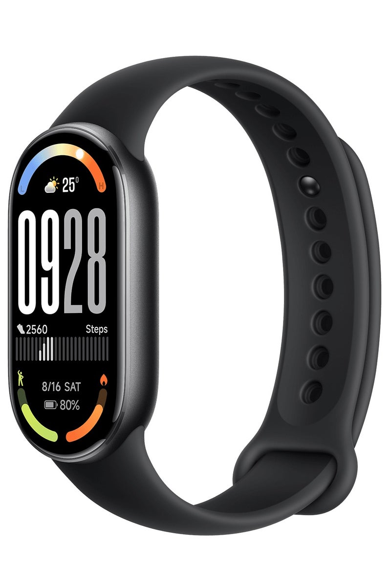 Xiaomi 233 mAh Xiaomi Smart Band 10 Midnight Black,1.72 AMOLED Display with 1500 Nits, Sleep and Heart Rate Monitor, 5ATM Waterproof, 21 Days Battery Life, 60 Hz Refresh Frequency, 150+ Modes Midnight Black - Image 1