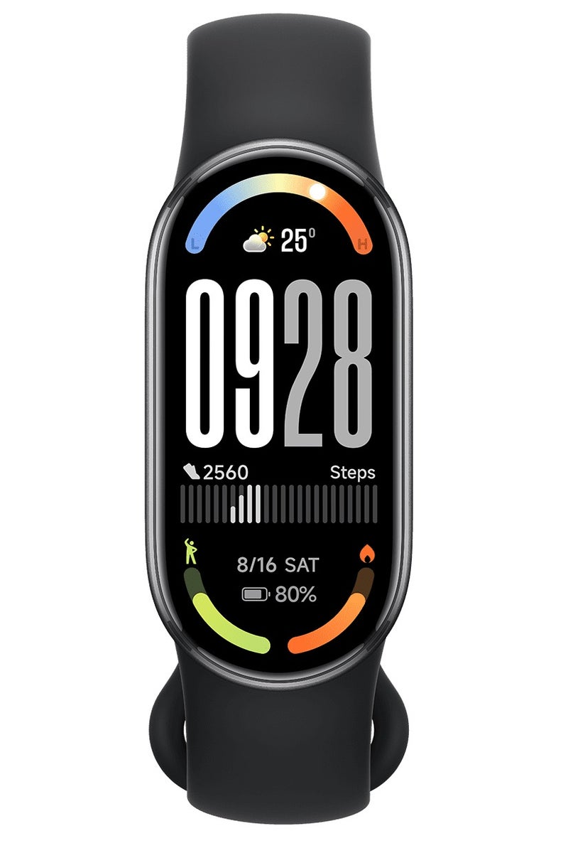 Xiaomi 233 mAh Xiaomi Smart Band 10 Midnight Black,1.72 AMOLED Display with 1500 Nits, Sleep and Heart Rate Monitor, 5ATM Waterproof, 21 Days Battery Life, 60 Hz Refresh Frequency, 150+ Modes Midnight Black - Image 2